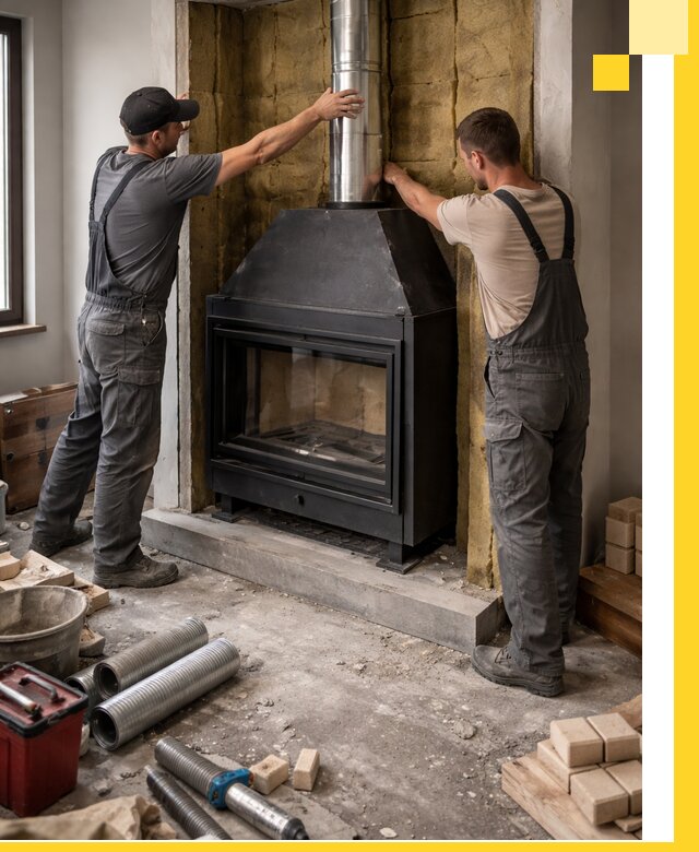 Изготовление и монтаж закрытых каминов в Сердобске под ключ