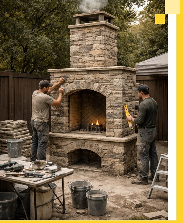 Проектирование и установка уличных каминов в Сердобске