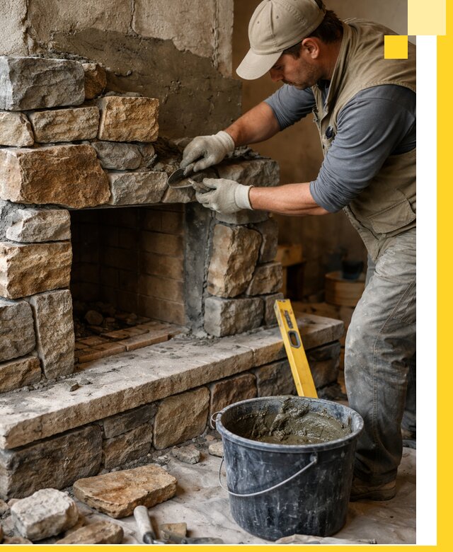 Изготовление и установка каменных каминов под ключ в Сердобске