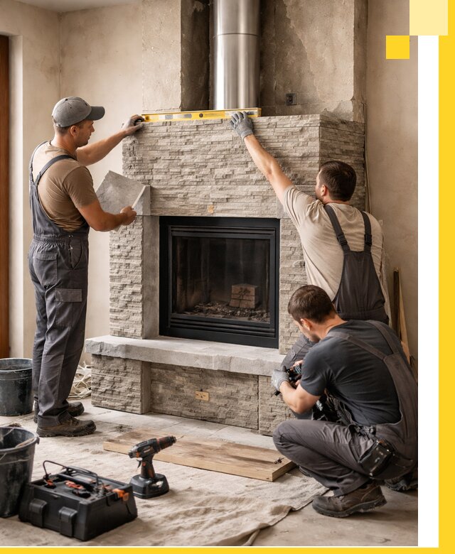 Профессиональный монтаж каминов под ключ в Сердобске для дома