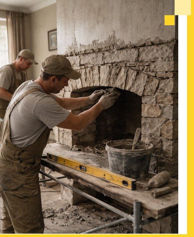 Изготовление каминов под ключ в Сердобске, монтаж и отделка