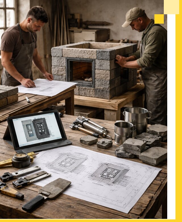 Разработка проектов печей с согласованием и монтажом в Сердобске