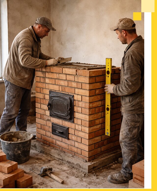 Отопительные печи под ключ в Сердобске, установка и сборка