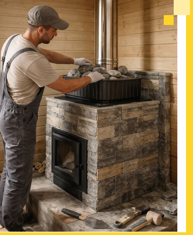 Печи для парной в Сердобске, производство, монтаж и обслуживание