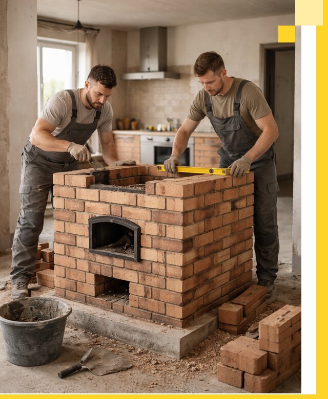 Установка и монтаж печей в частном доме в Сердобске под ключ