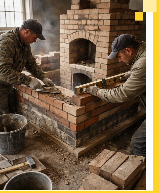 Изготовление и монтаж печей и каминов из кирпича в Сердобске