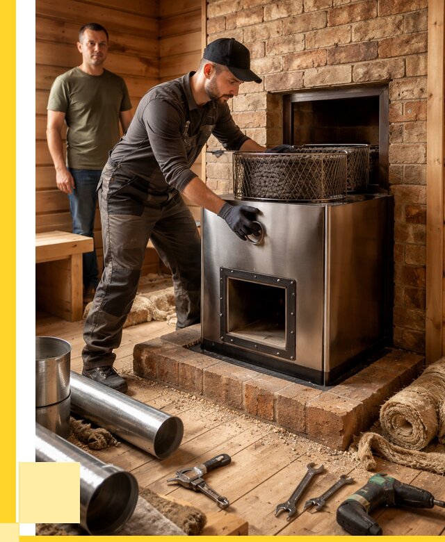 Монтаж банных печей под ключ в Сердобске от 18200 р., ЭриданСрд