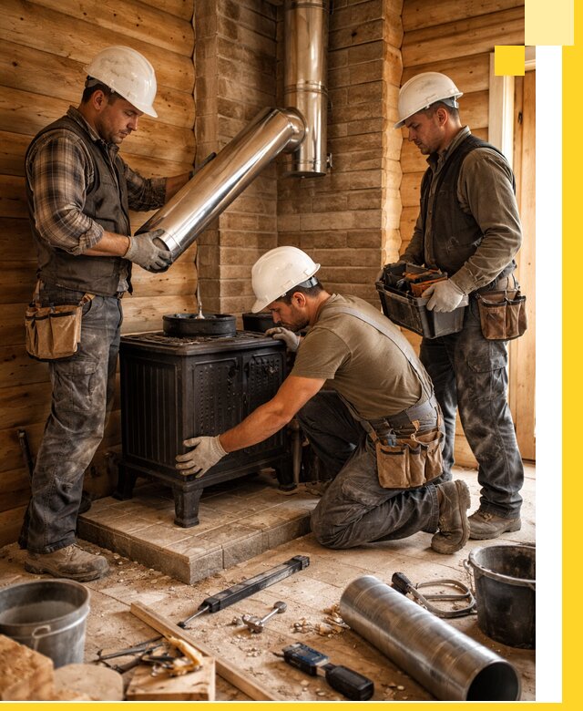 Профессиональный монтаж банных печей и дымоходов в Сердобске