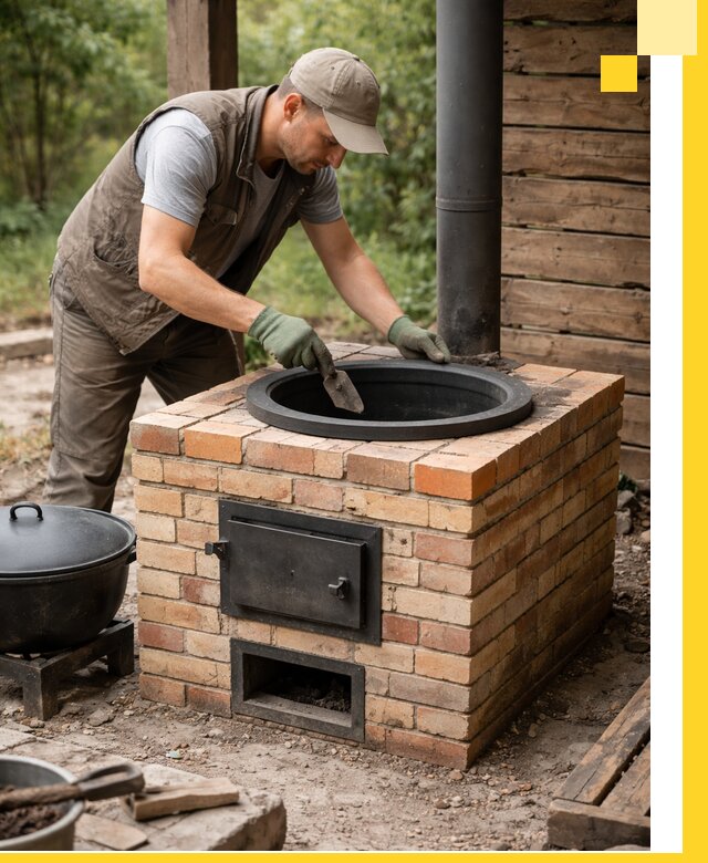 Изготовление и установка печей для казана в Сердобске под ключ