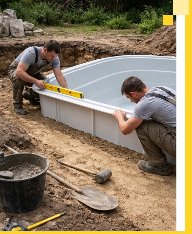 Производство и установка пластиковых бассейнов в Сердобске под ключ