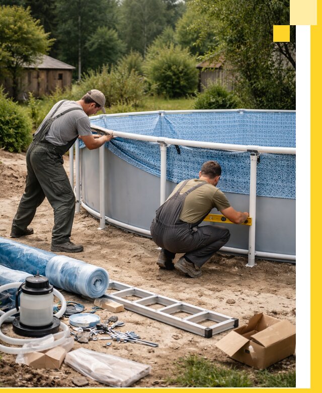 Установка и монтаж каркасных бассейнов в Сердобске под ключ