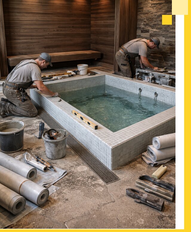 Установка и строительство бассейнов для сауны в Сердобске