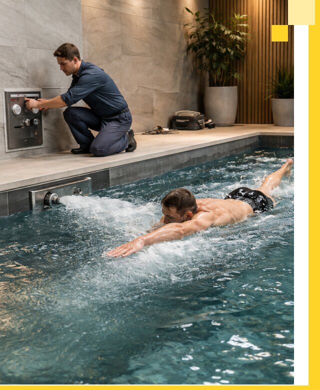 Проектирование и монтаж бассейнов с противотоком в Сердобске