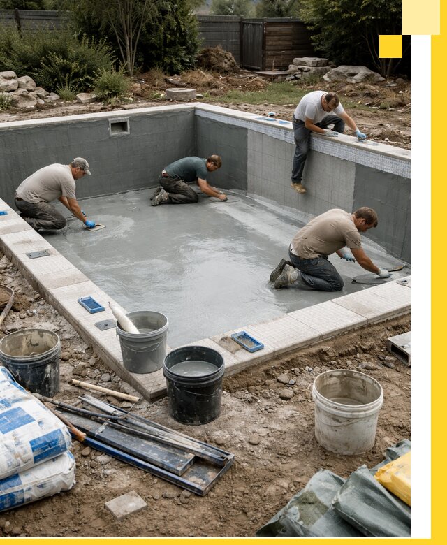 Изготовление и монтаж чаши бассейна под ключ в Сердобске