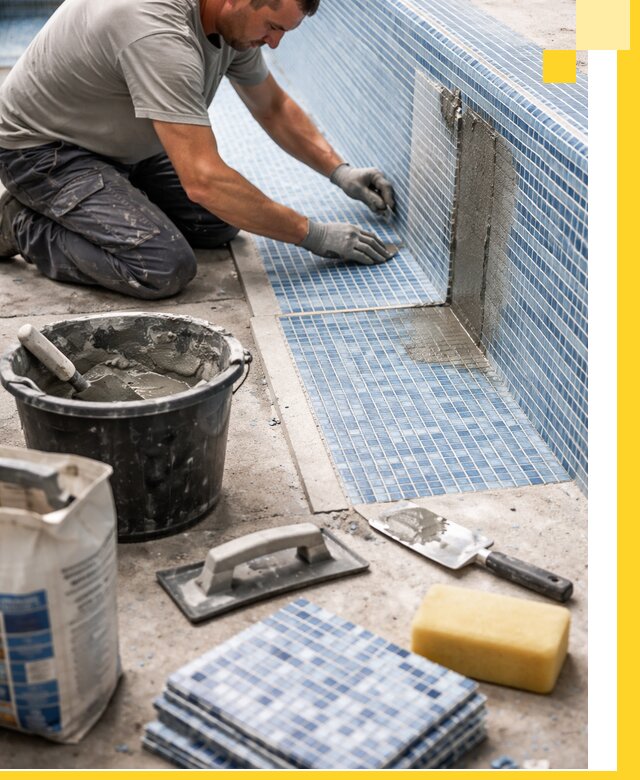 Укладка и ремонт мозаики для бассейнов под ключ в Сердобске