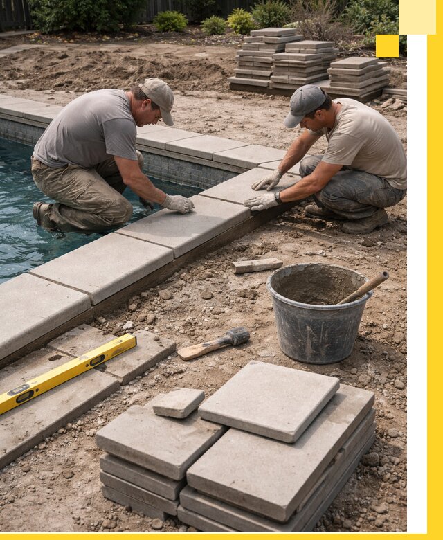 Установка и изготовление копингового камня для бассейнов в Сердобске