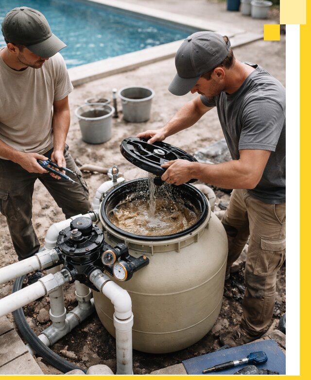 Установка и обслуживание песочных фильтров для бассейнов в Сердобске