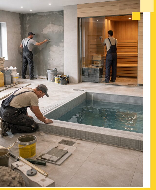 Проектирование и строительство сауны с бассейном в Сердобске