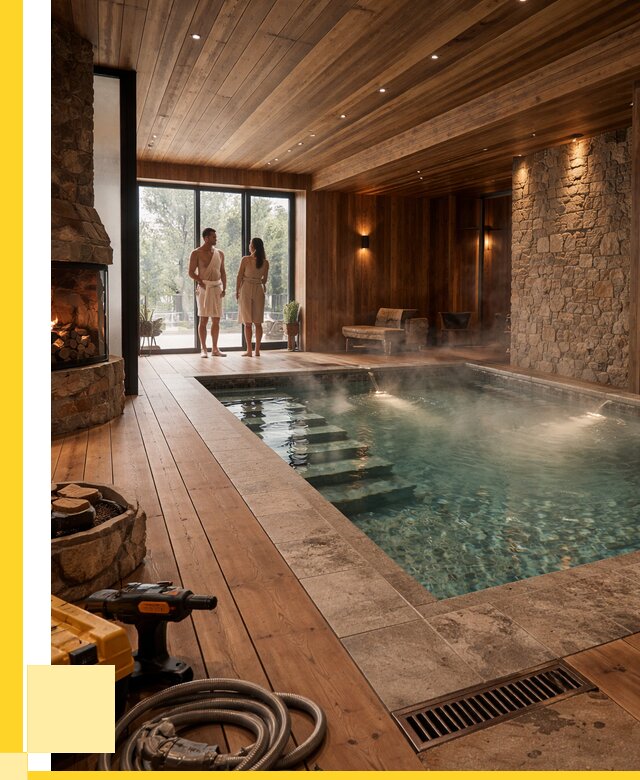 Проекты бань с бассейном под ключ в Сердобске от 75833 р., ЭриданСрд