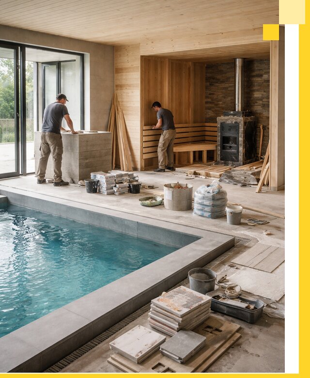 Проектирование и строительство бань с бассейном в Сердобске