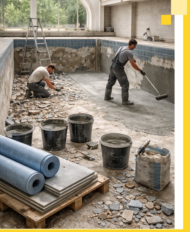 Реконструкция бассейнов в Сердобске: ремонт, гидроизоляция