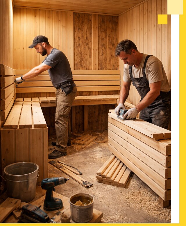 Профессиональный комплексный ремонт саун под ключ в Сердобске