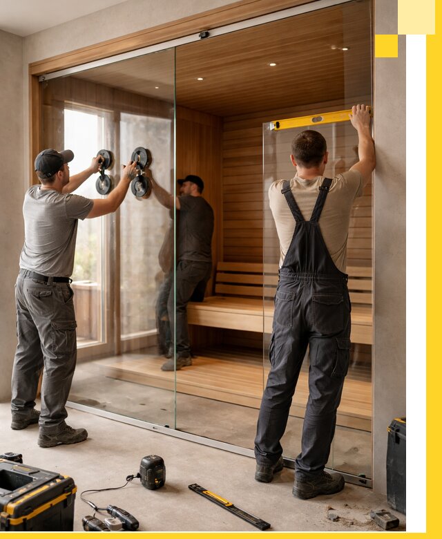 Производство и монтаж стеклянных саун под ключ в Сердобске