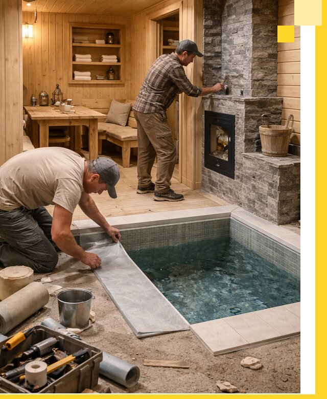 Строительство бань с комнатой отдыха под ключ в Сердобске