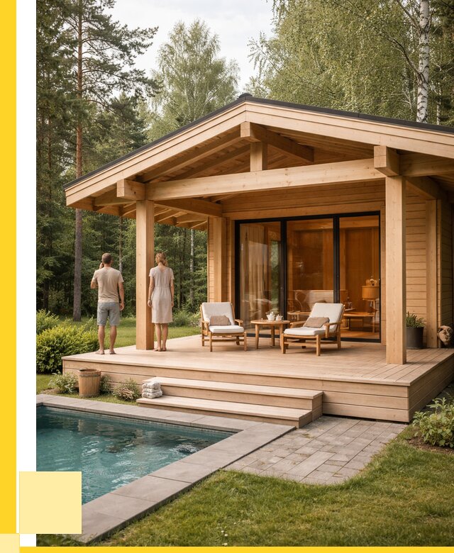 Бани с террасой под ключ в Сердобске от 606660 р. | ЭриданСрд