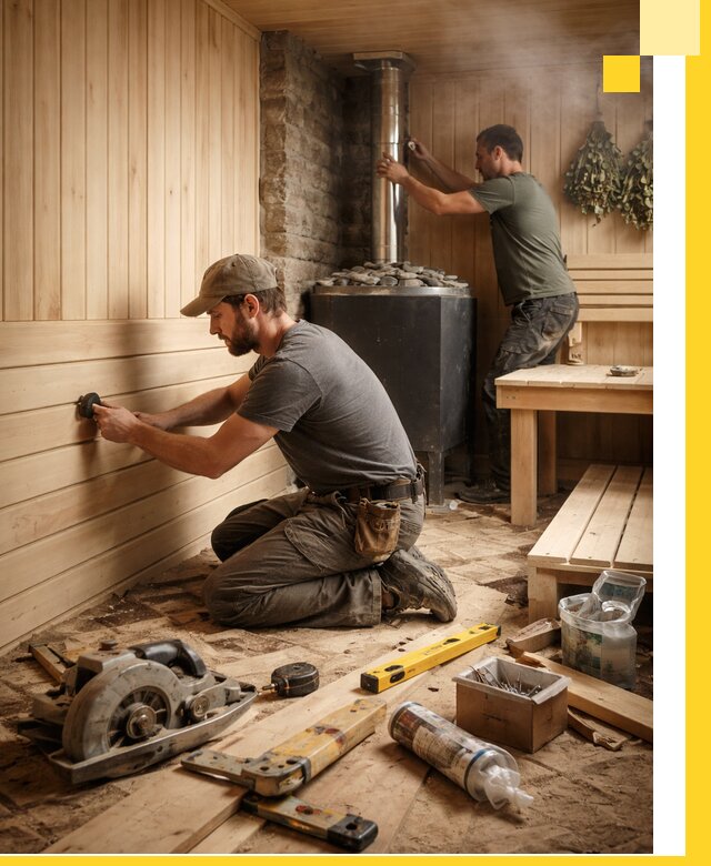 Полное строительство и оснащение парных под ключ в Сердобске