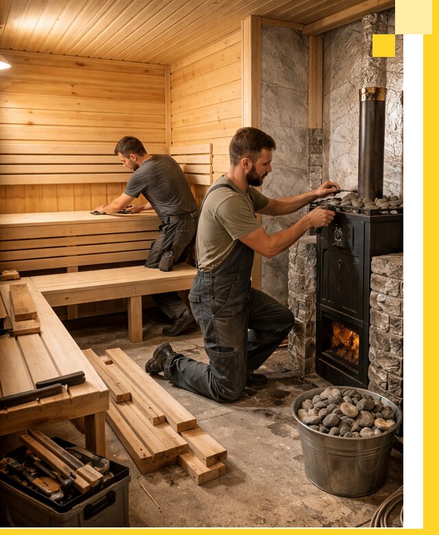 Дизайн и строительство интерьеров бань под ключ в Сердобске