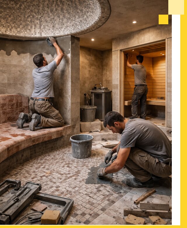 Проект и строительство хамама бани и сауны под ключ в Сердобске